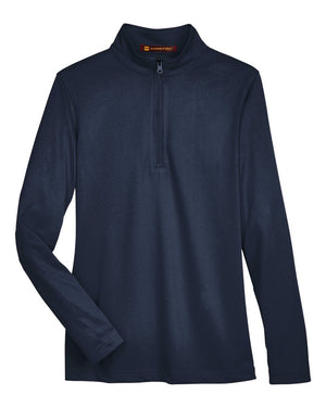 Harriton Ladies' Advantage Snag Protection Plus Quarter-Zip - Dark Navy