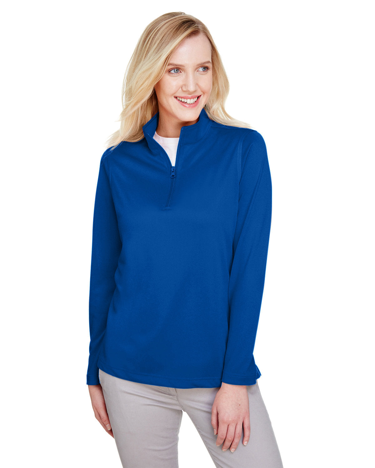 Harriton Ladies' Advantage Snag Protection Plus Quarter-Zip - True Royal
