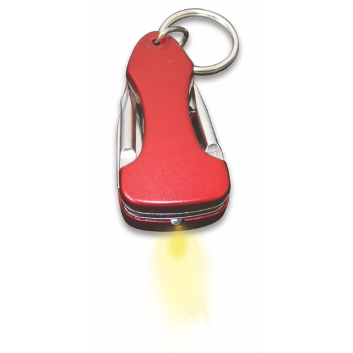 Mini 5-Function Multi-Tool Key Tag - Red