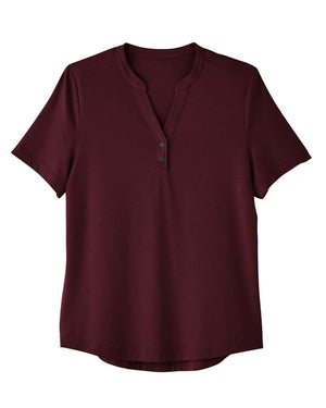 North End Ladies' Jaq Snap-Up Stretch Performance Polo - Burgundy