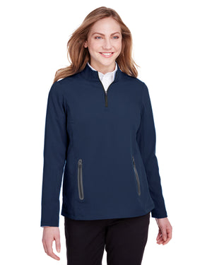 North End Ladies' Quest Stretch Quarter-Zip - Classc Nvy/Crbn