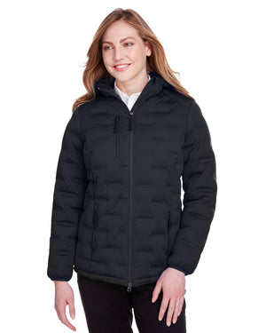 North End Ladies' Loft Puffer Jacket - Black/Carbon