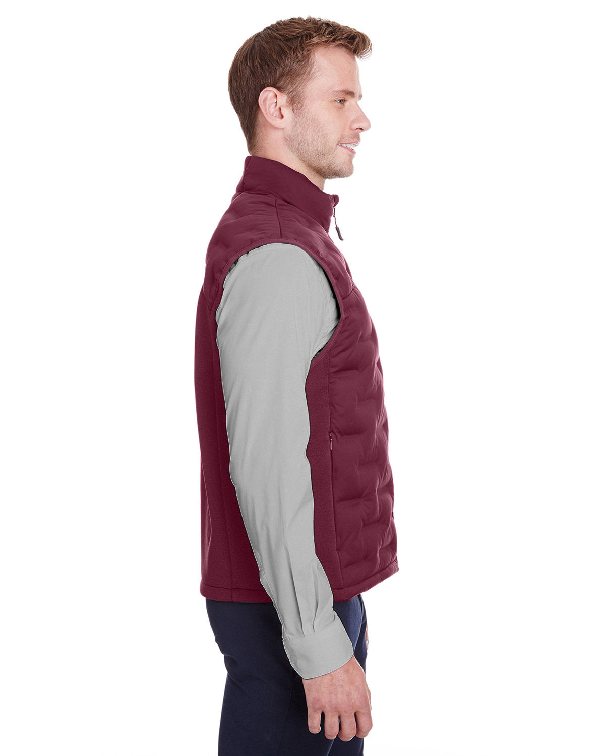 North End Men's Loft Pioneer Hybrid Vest - Side