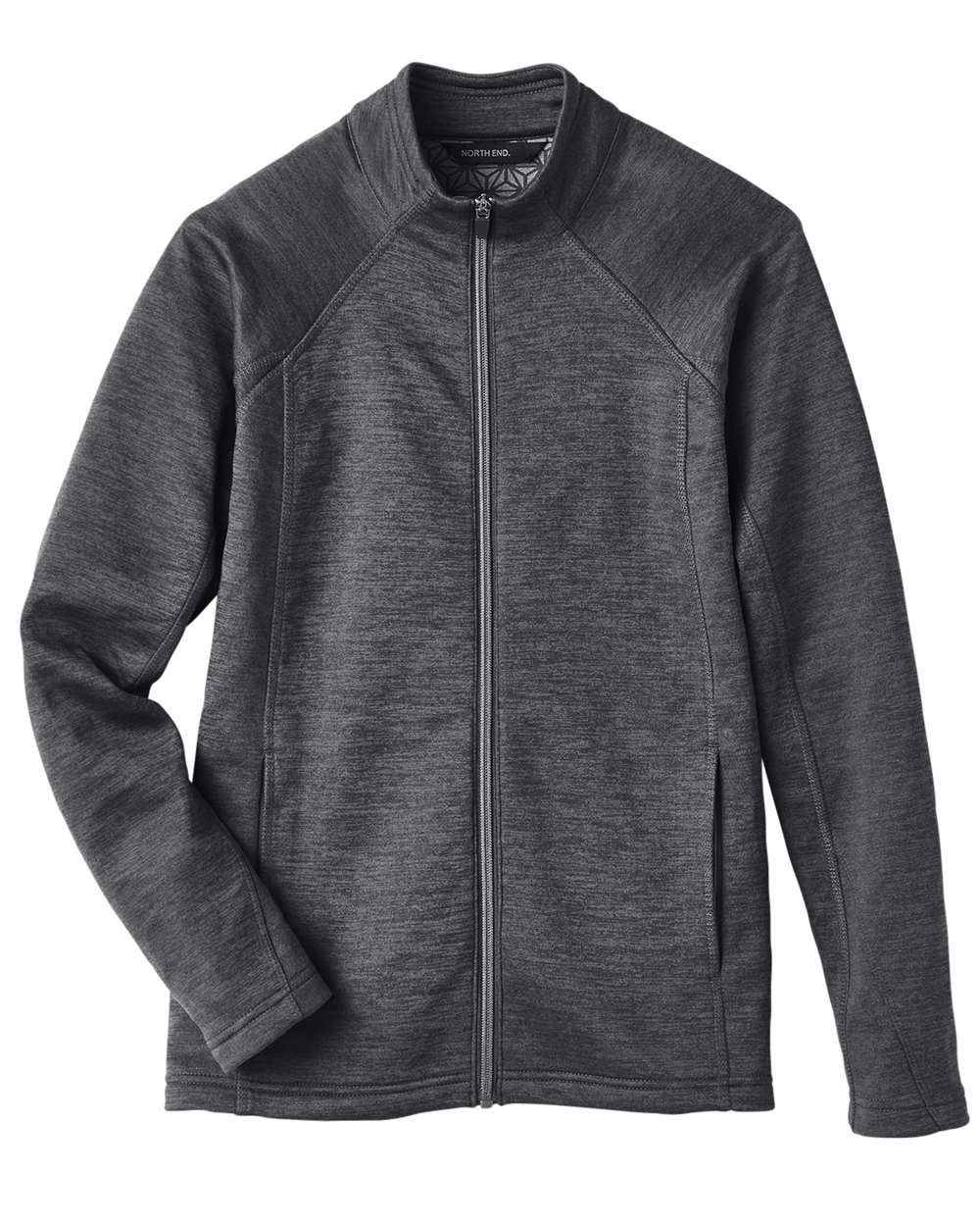 North End Ladies' Flux 2.0 Full-Zip Jacket - Black Heather/ Carbon