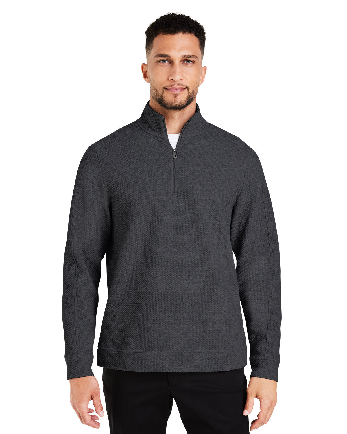 North End Men's Spirit Textured Quarter-Zip - Front