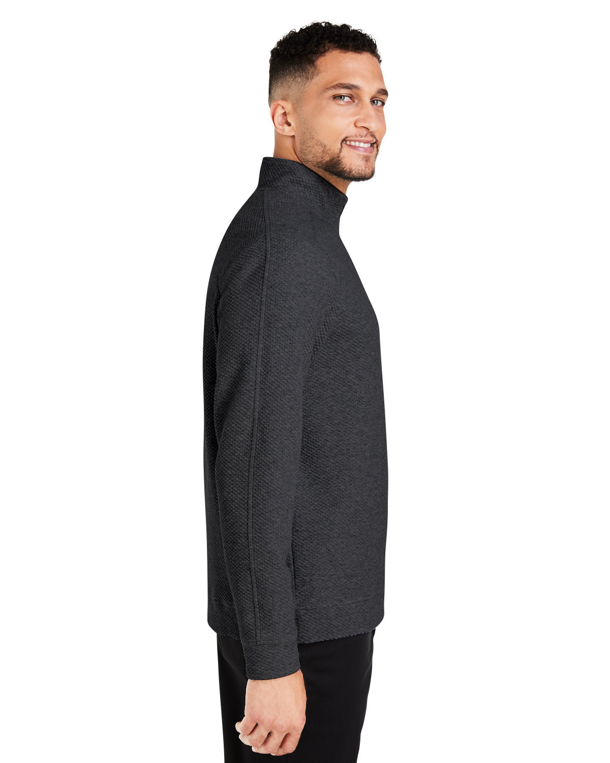 North End Men's Spirit Textured Quarter-Zip - Side