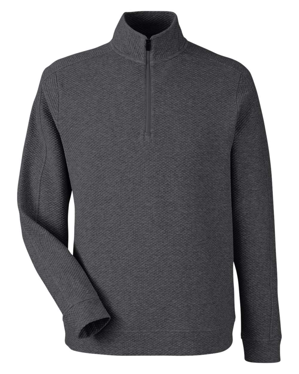 North End Men's Spirit Textured Quarter-Zip - Black Heather