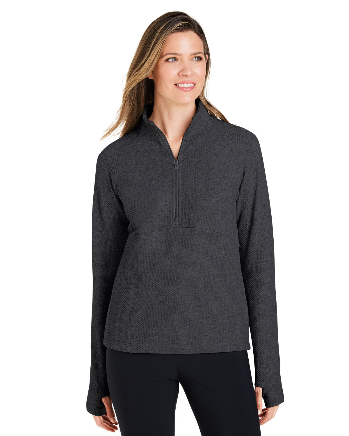 North End Ladies' Spirit Textured Quarter-Zip - Front