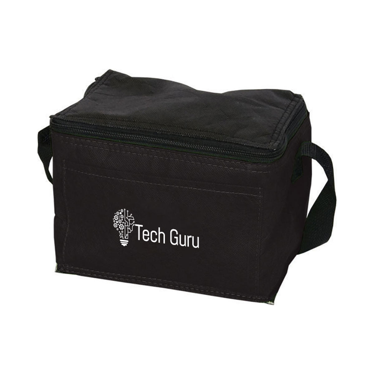 Non-Woven 6 Pack Cooler & Lunch Bag - Black