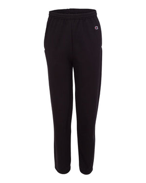 Champion Adult Powerblend® Open-Bottom Fleece Pant with Pockets - Black