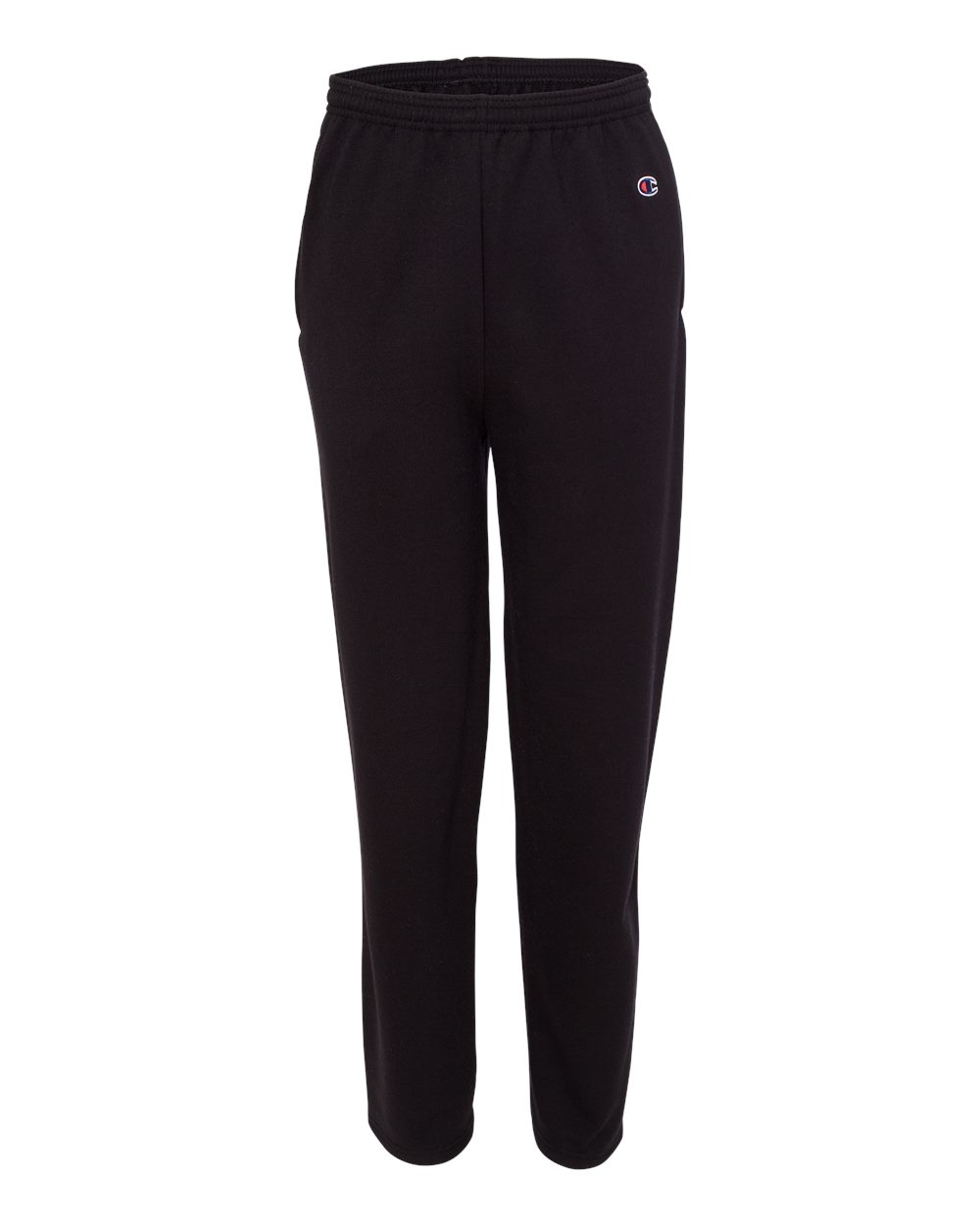 Champion Adult Powerblend® Open-Bottom Fleece Pant with Pockets - Black