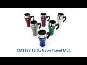 16 oz. Neon Travel Mug