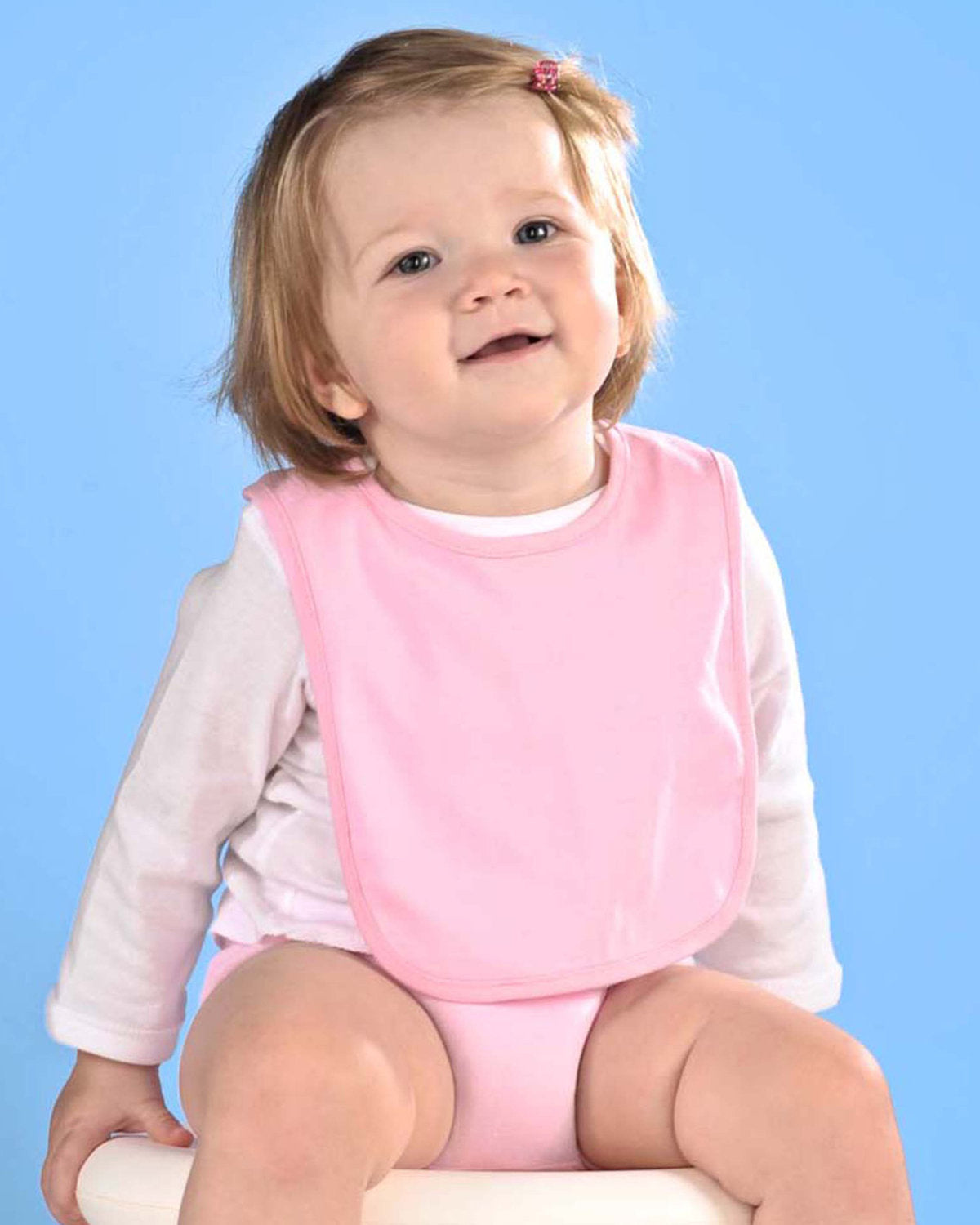 Rabbit Skins Infant Premium Jersey Bib - Pink