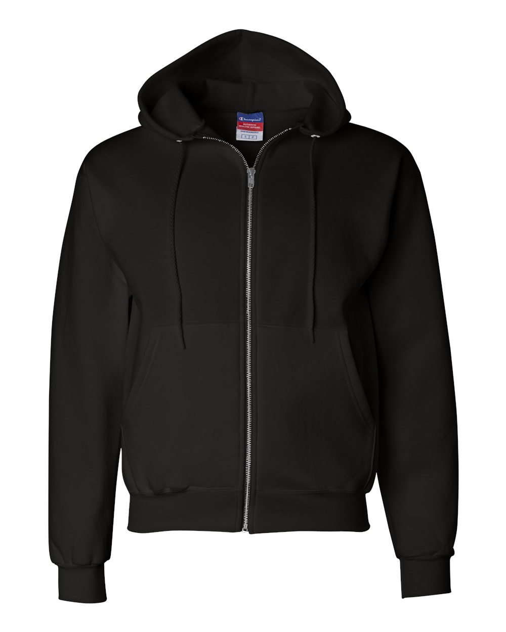 Champion Adult Powerblend® Full-Zip Hooded Sweatshirt - Black