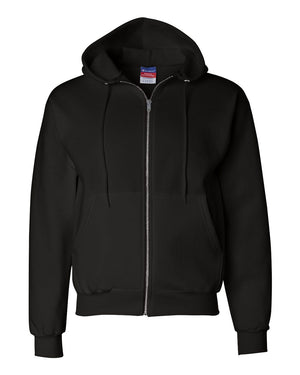 Champion Adult Powerblend® Full-Zip Hooded Sweatshirt - Black