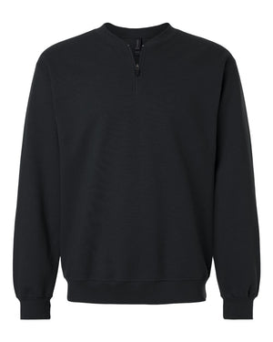 Gildan Unisex Softstyle® Midweight 1/4 Zip Sweatshirt - Black