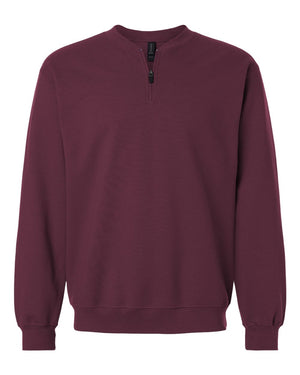 Gildan Unisex Softstyle® Midweight 1/4 Zip Sweatshirt - Maroon