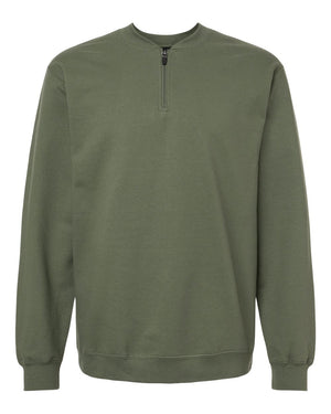 Gildan Unisex Softstyle® Midweight 1/4 Zip Sweatshirt - Military Green