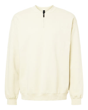 Gildan Unisex Softstyle® Midweight 1/4 Zip Sweatshirt - Off White