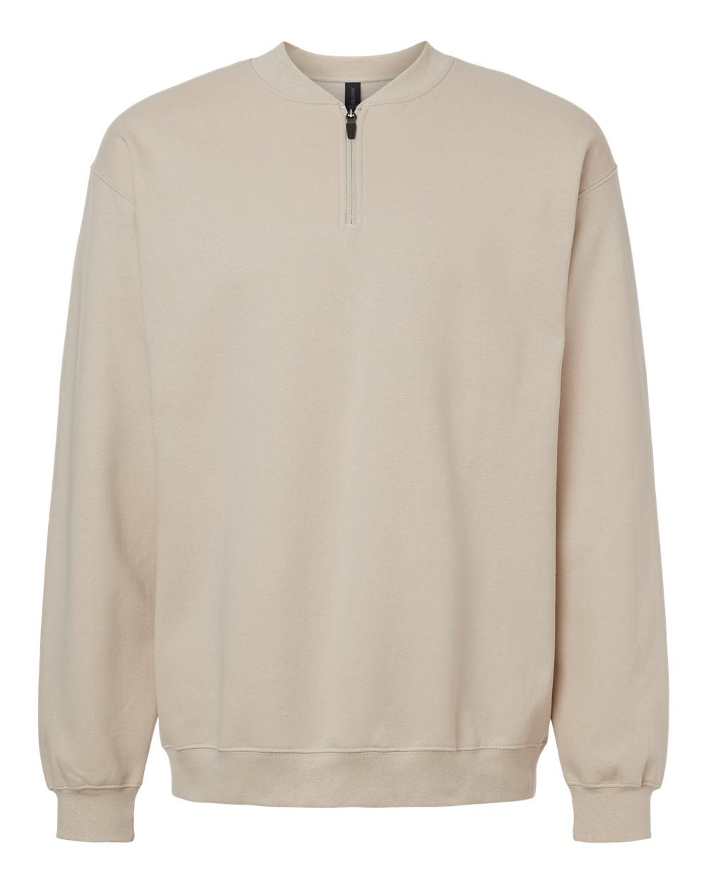 Gildan Unisex Softstyle® Midweight 1/4 Zip Sweatshirt - Sand