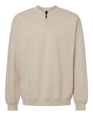 Gildan Unisex Softstyle® Midweight 1/4 Zip Sweatshirt - Sand