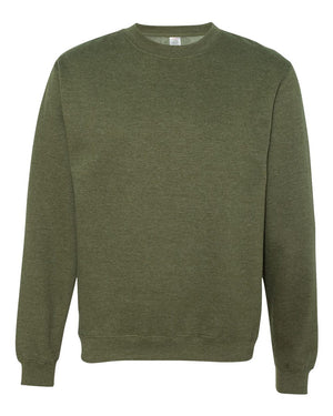 Independent Trading Co. Unisex Midweight Crewneck Sweatshirt - Army Heather