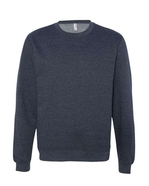 Independent Trading Co. Unisex Midweight Crewneck Sweatshirt - Classic Navy Heather