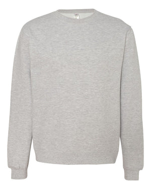 Independent Trading Co. Unisex Midweight Crewneck Sweatshirt - Grey Heather
