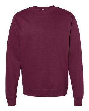 Independent Trading Co. Unisex Midweight Crewneck Sweatshirt - Maroon