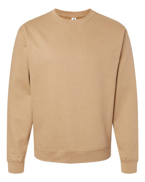 Independent Trading Co. Unisex Midweight Crewneck Sweatshirt - Sandstone