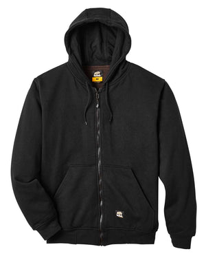 Berne Apparel Men's Heritage Thermal Lined Hooded Sweatshirt - Black