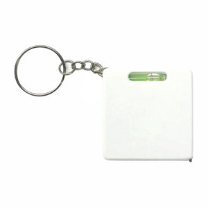 Tape Measure Level Key Tag - White
