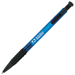 Tempo Plastic Click-Action Ball Point Pen - Blue