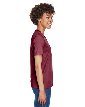Team 365 Ladies' Sonic Heather Performance T-Shirt - Side