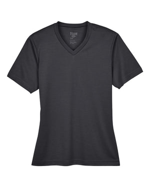 Team 365 Ladies' Sonic Heather Performance T-Shirt - Black Heather