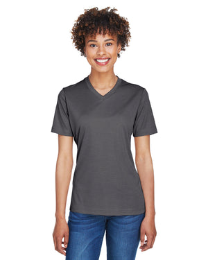Team 365 Ladies' Sonic Heather Performance T-Shirt - Dk Grey Heather
