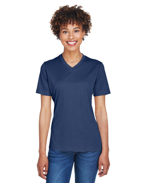 Team 365 Ladies' Sonic Heather Performance T-Shirt - Sp Drk Nvy Hth