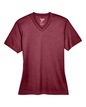 Team 365 Ladies' Sonic Heather Performance T-Shirt - Sport Maroon Heather