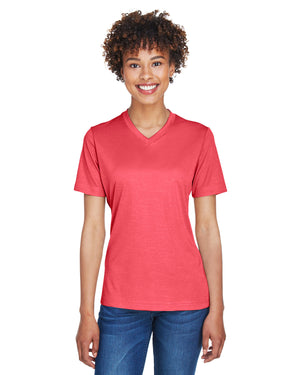 Team 365 Ladies' Sonic Heather Performance T-Shirt - Sp Red Heather
