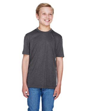 Team 365 Youth Sonic Heather Performance T-Shirt - Front