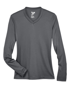 Team 365 Ladies' Zone Performance Long-Sleeve T-Shirt - Sport Graphite