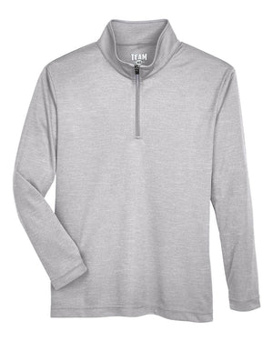 Team 365 Youth Zone Sonic Heather Performance Quarter-Zip - Athletic Heather