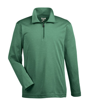 Team 365 Youth Zone Sonic Heather Performance Quarter-Zip - Sp Forest Hthr