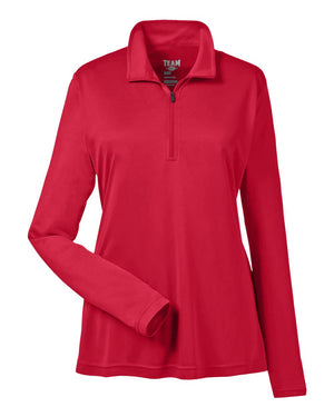 Team 365 Ladies Zone Performance Quarter-Zip - Sport Red