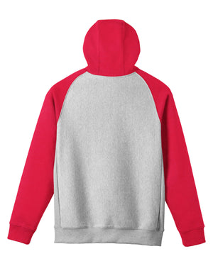 Team 365 Unisex Zone HydroSport™ Heavyweight Colorblock Hooded Sweatshirt - Back