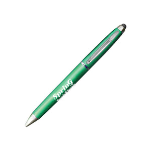 Waterloo Plastic Twist Action Pen with PDA Stylus - Green